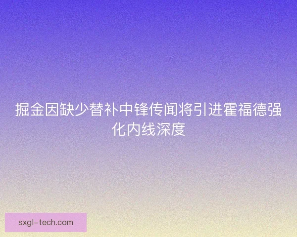 掘金因缺少替补中锋传闻将引进霍福德强化内线深度